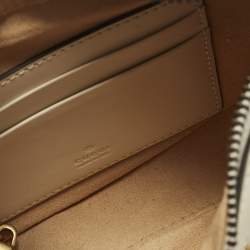 Pre Owned Gucci GG Marmont Small Off White Matelassé Leather Hobo