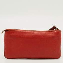 مملوكة مسبقًا حقيبة صغيرة غووتشي سوهو جلد برتقالي للمعصم