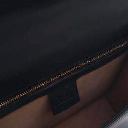 مملوكة مسبقًا Gucci Black Small Leather Sylvie Web Satchel