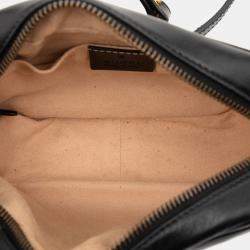 Pre Owned حقيبة كروس غوتشي ميني جلد ماتيلاس سوداء جي جي مارمونت