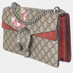 Pre Owned Gucci Beige Multicolor Dry Rose GG Supreme Canvas Blooms Medium Dionysus Bag