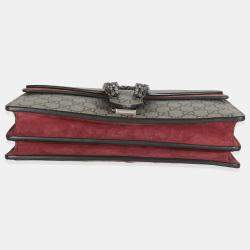 Pre Owned Gucci Beige Multicolor Dry Rose GG Supreme Canvas Blooms Medium Dionysus Bag