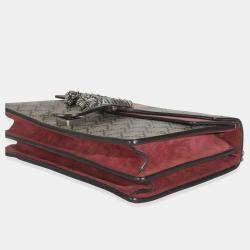 Pre Owned Gucci Beige Multicolor Dry Rose GG Supreme Canvas Blooms Medium Dionysus Bag