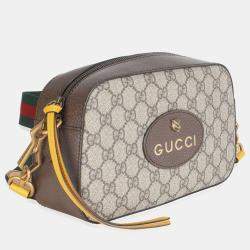 مملوكة مسبقًا حقيبة غووتشي كانفاس جي جي سوبرم بيج إبوني نيو فينتاج ماسنجر