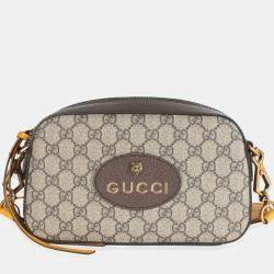 مملوكة مسبقًا Gucci Beige Ebony GG Supreme Canvas Neo Vintage Messenger Bag