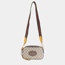 مملوكة مسبقًا حقيبة غووتشي كانفاس جي جي سوبرم بيج إبوني نيو فينتاج ماسنجر