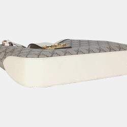 Pre Owned حقيبة كتف قفل متوسط قماش جي جي سوبريم إيبوني بيج جلد العجل مون غوتشي