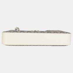 Pre Owned حقيبة كتف قفل متوسط قماش جي جي سوبريم إيبوني بيج جلد العجل مون غوتشي