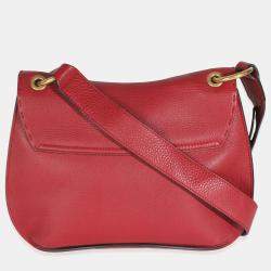 Pre Owned حقيبة كتف غوتشي مارمونت انيماليير جلد العجل محبب أحمر