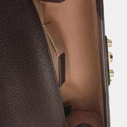 Pre Owned حقيبة كتف صغيرة غوتشي قفل البادلوك نمر بنغال GG سوبريم