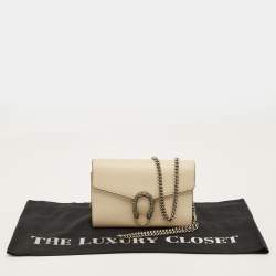 Pre Owned حقيبة كتف غوتشي د يونيسوس كريستال جلد بورجوندي صغيرة