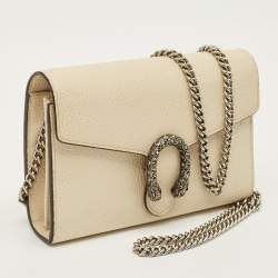 Pre Owned حقيبة كتف غوتشي ديونيسوس كريستال جلد بورجوندي صغيرة