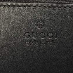 Pre Owned حقيبة كروس غوتشي جي جي مارمونت جلد ماتلاس أسود