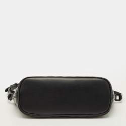 Pre Owned حقيبة كروس غوتشي جي جي مارمونت جلد ماتلاس أسود