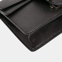 Pre Owned حقيبة كروس بودي غوتشي ديونيسوس جلد أسود صغير