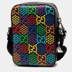 مملوكة مسبقًا حقيبة غوتشي كروس بودي GG سوبريم سوداء بسيكيديليك