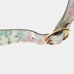 Pre Owned Gucci White Yuko Higuchi Small Calfskin  Floral Print Jackie 1961