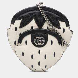 مملوكة مسبقًا Gucci White Leather Fruittini Strawberry Crossbody