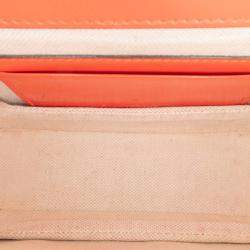 Pre Owned حقيبة يد علوية غوتشي بامبو 1947 صغيرة من جلد العجل برتقالي