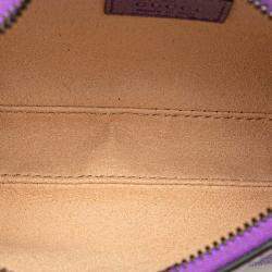 Pre Owned Gucci Purple Mini Leather Aphrodite Shoulder Bag
