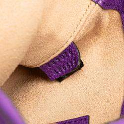 Pre Owned Gucci Purple Mini Leather Aphrodite Shoulder Bag