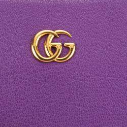 Pre Owned Gucci Purple Mini Leather Aphrodite Shoulder Bag