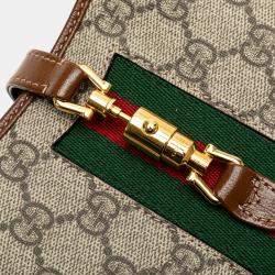 مملوكة مسبقًا Gucci Brown Mini GG Supreme Web Jackie 1961 Crossbody