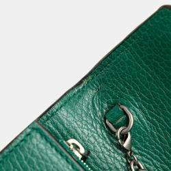 Pre Owned حقيبة سلسة ديونيسوس صغيرة جلد أخضر من غوتشي