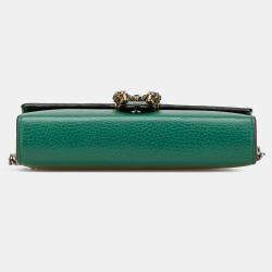 Pre Owned حقيبة سلسة ديونيسوس صغيرة جلد أخضر من غوتشي