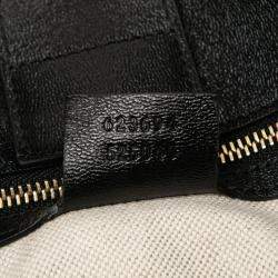 مملوكة مسبقًا Gucci Black Medium Leather Horsebit 1955 Tote