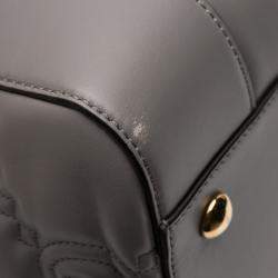 مملوكة مسبقًا Gucci Grey Medium GG Matelasse Leather Duffle Bag