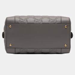 مملوكة مسبقًا Gucci Grey Medium GG Matelasse Leather Duffle Bag