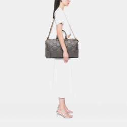 مملوكة مسبقًا Gucci Grey Medium GG Matelasse Leather Duffle Bag