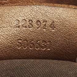 مملوكة مسبقًا Gucci Sukey Medium Beige/Bronze GG Canvas and Leather Bag