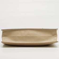 Pre Owned حقيبة يد غوتشي توت جلد بيج برباط