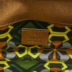 مملوكة مسبقًا Gucci Romy Buckle Beige/Bronze GG Canvas and Leather Clutch