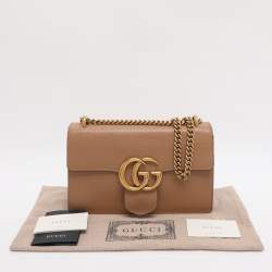 Pre Owned حقيبة كتف غوتشي جي جي مارمونت جلد بني