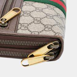 مملوكة مسبقًا Gucci Brown GG Supreme Ophidia Wallet On Chain