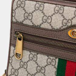 مملوكة مسبقًا Gucci Brown GG Supreme Ophidia Wallet On Chain