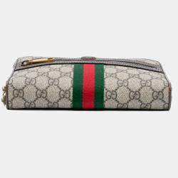 مملوكة مسبقًا Gucci Brown GG Supreme Ophidia Wallet On Chain