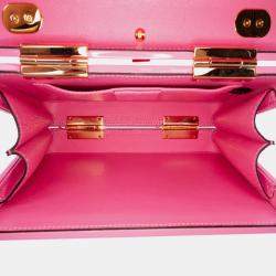 Pre Owned Gucci Pink Mini Acrylic Sylvie 1969 Top Handle Bag