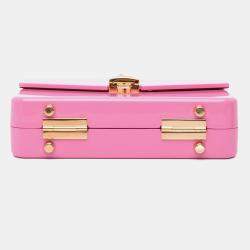 Pre Owned Gucci Pink Mini Acrylic Sylvie 1969 Top Handle Bag