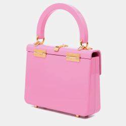 Pre Owned Gucci Pink Mini Acrylic Sylvie 1969 Top Handle Bag