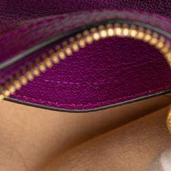 Pre Owned حقيبة غوتشي ديانا دوم بامبو جلد عجل دولار صغير أرجواني