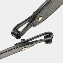 مملوكة مسبقًا حقيبة غوتشي ساتشيل ويب 1955 جلد أسود صغيرة بحلية معدنية