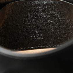 مملوكة مسبقًا حقيبة غوتشي ساتشيل ويب 1955 جلد أسود صغيرة بحلية معدنية