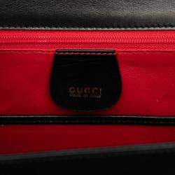 Pre Owned Gucci Black Calfskin Bamboo Night
