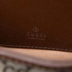 Pre Owned حقيبة كروس بودي غوتشي ميني جي جي سوبريم ويب جاكي 1961 بني