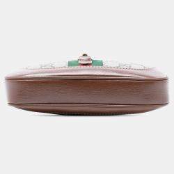 Pre Owned حقيبة كروس بودي غوتشي ميني جي جي سوبريم ويب جاكي 1961 بني