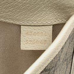 Pre Owned حقيبة حزام غوتشي أوفيديا GG سوبريم بنية/بيضاء